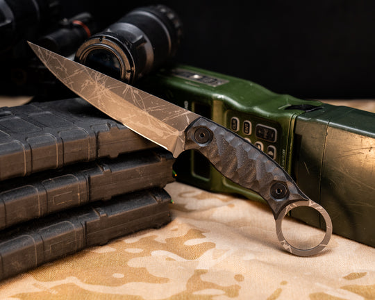 Osoraku 4"- Black G10, Allen Bolts, Chaos Grip