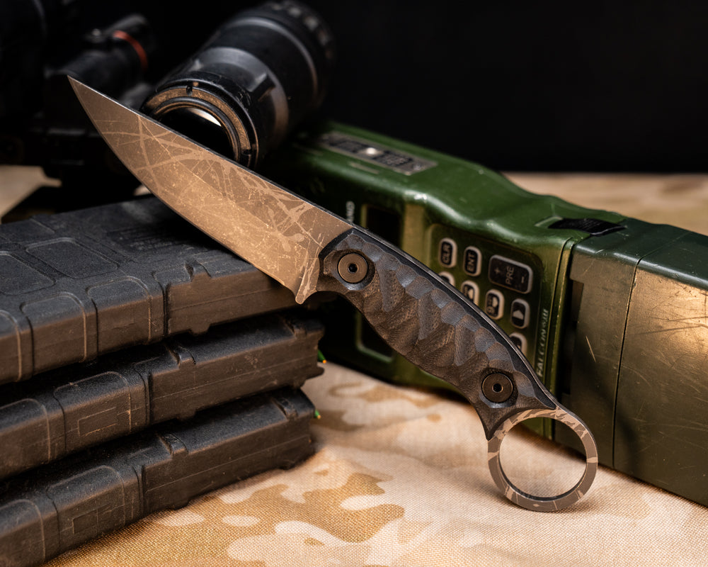 Osoraku 3"- Black G10, Allen Bolts, Chaos Grip