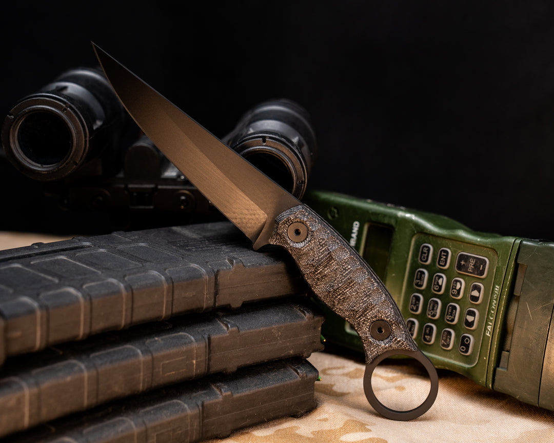 Osoraku 4"- Black Canvas Micacrta, Armor Black Cerakote, Allen Bolts, Chaos Grip