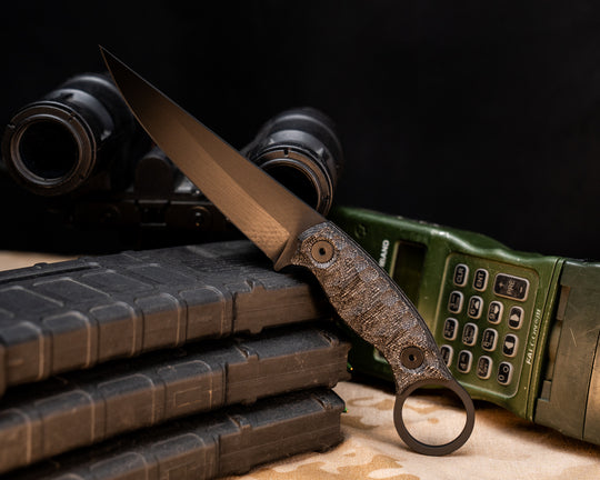 Osoraku 4"- Black Canvas Micacrta, Armor Black Cerakote, Allen Bolts, Chaos Grip