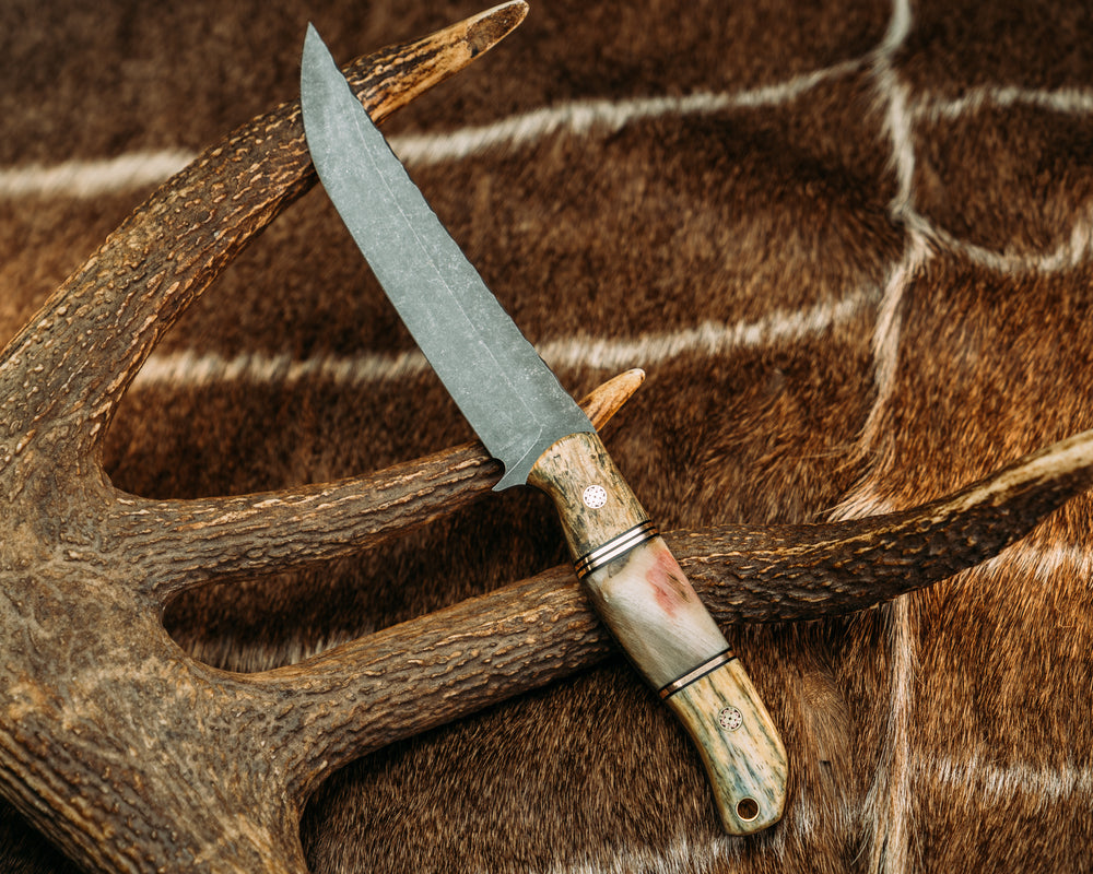 Crow Breakdown- Buckeye Burl, Black G10 and Bronze Pin Striping, Rams Horn Split, Giraffe Bone, Mosaic Pins, Brass Lanyard Pin, Smooth Grip