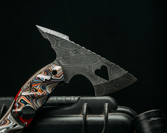 Bleeding Heart- Jeep Fordite, CF Pins, Mosaic Pin, Textured Grip