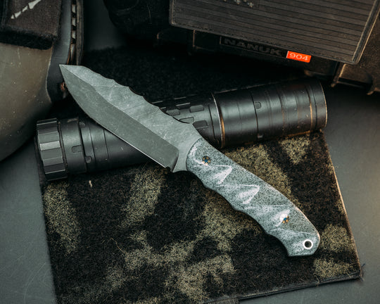 Disaster Jr- Grey Grip-Tec, Mosaic Pins, Aluminum Lanyard Pin, Grooved Grip