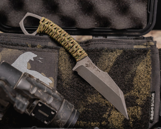 SHPOS- Digital Multicam Paracord Wrap, Acid Etch Blade
