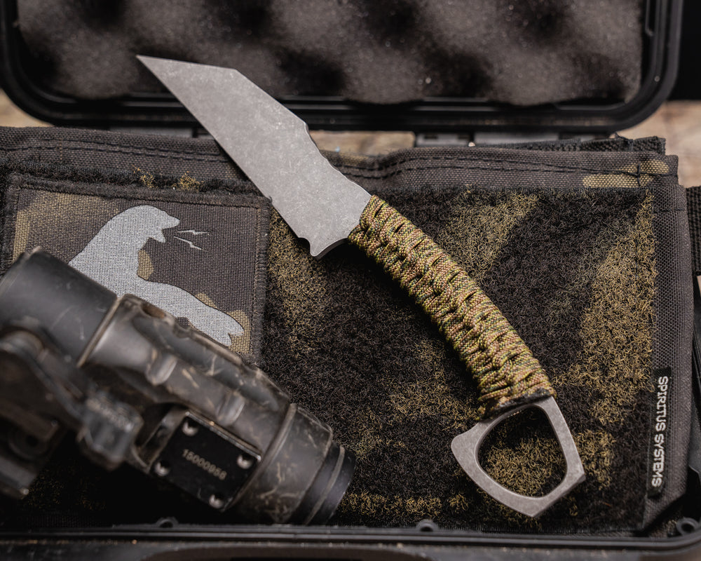 SHPOS- Digital Multicam Paracord Wrap, Acid Etch Blade