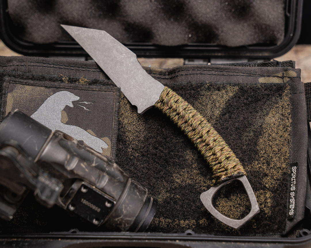 SHPOS- Digital Multicam Paracord Wrap, Acid Etch Blade