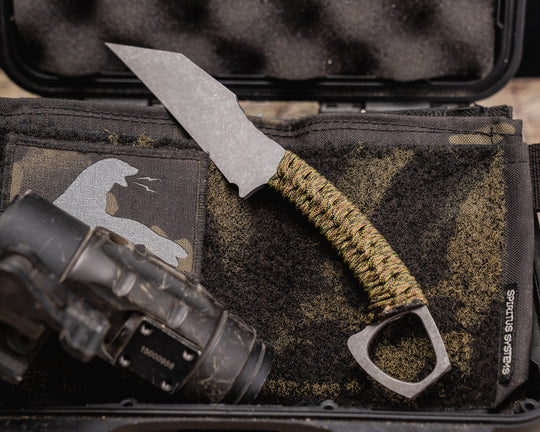 SHPOS- Digital Multicam Paracord Wrap, Acid Etch Blade