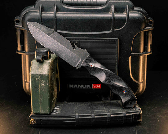 Notched Wire Cutter Breacher Gen 3- Carbon Fiber, Patriot Mosaic Pins, Textured Grip