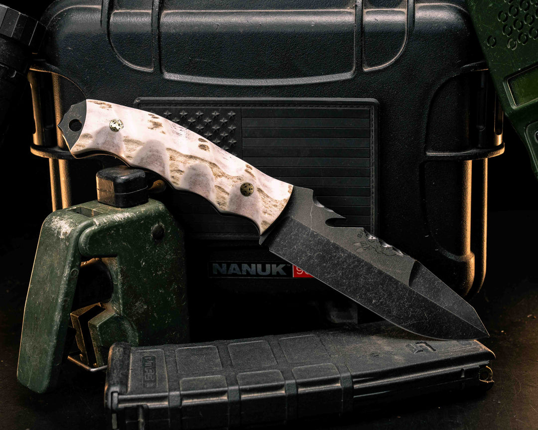 Notched Wire Cutter Breacher Gen 3- Elk Antler, Mosaic Pins, Textured Grip