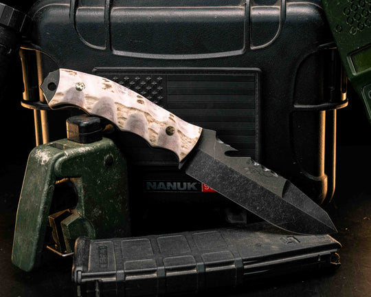 Notched Wire Cutter Breacher Gen 3- Elk Antler, Mosaic Pins, Textured Grip