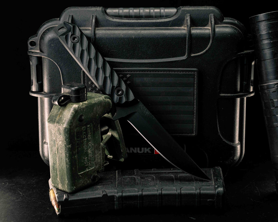 Kwaiken FC- Black G10, DLC (Diamond Like Coating), Allen Bolts, Textured Grip