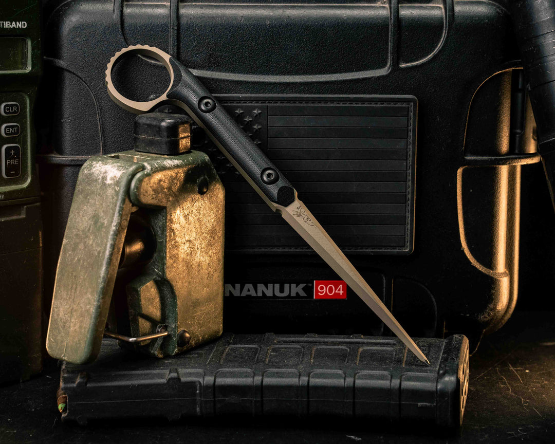 Ring Cardiac Spike - Black G10, FDE Cerakote, Allen Bolts, Smooth Grip