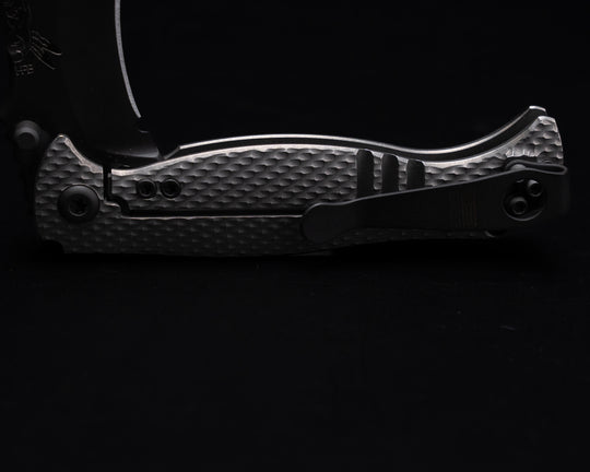 Extremis Folder - Tumbled Raw Ti Scales, PVD Coated Blade, Deep Carry Pocket Clip