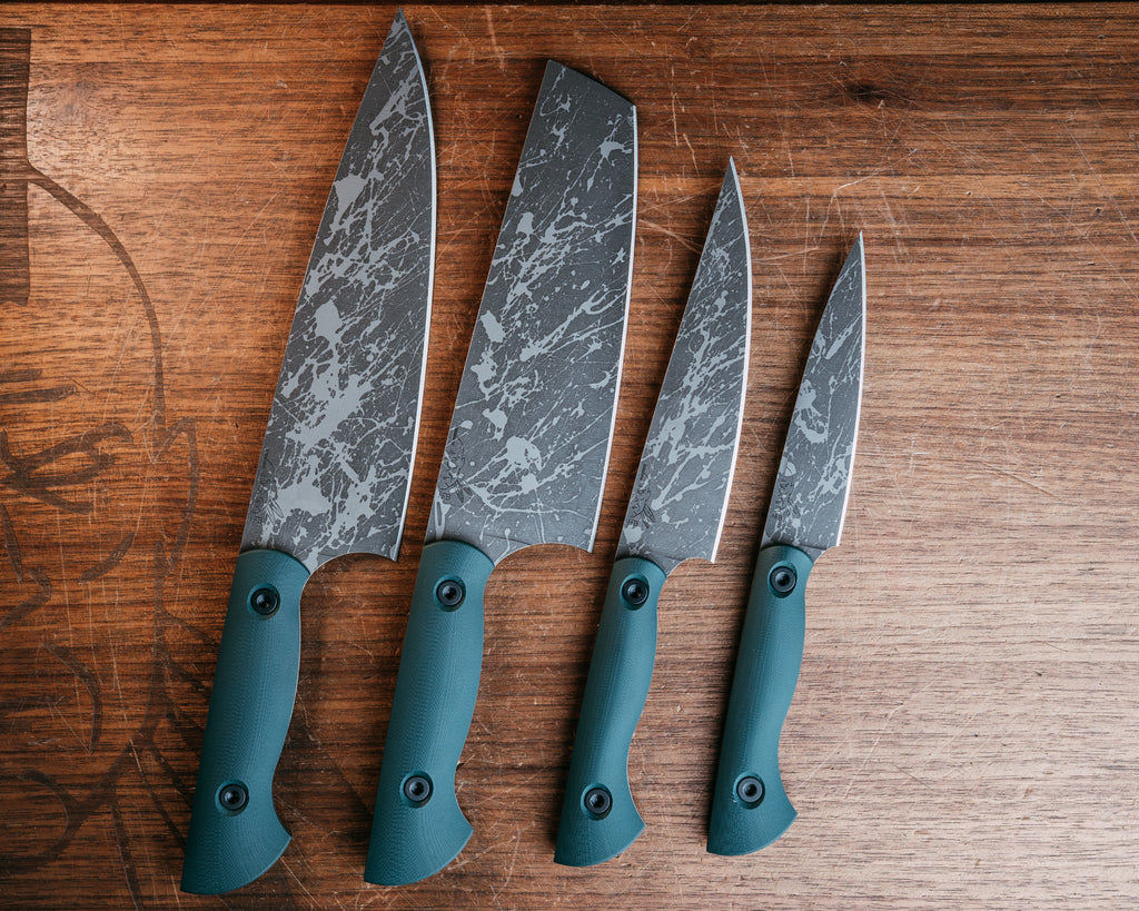 Chef Set - Forrest Green G10, Allen Bolts, Smooth Grip
