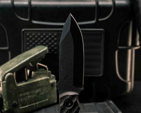 Disaster Cub- Gold Camo Carbon, DLC Coating, Allen Bolts, Textured Grip
