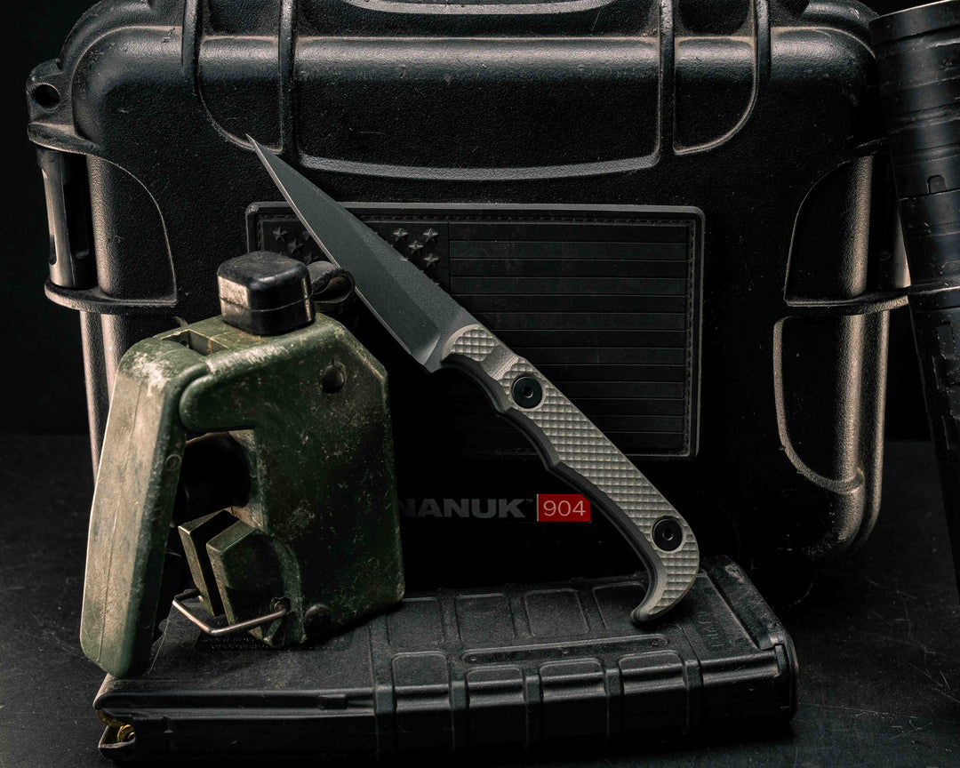 Slender Man- Grey G10, Grey Cerakote, Allen Bolts, Textured Grip