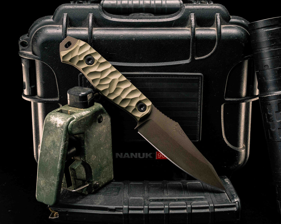 Field Knife- OD Green G10, Midnight Bronze Cerakote, Allen Bolts, Textured Grip