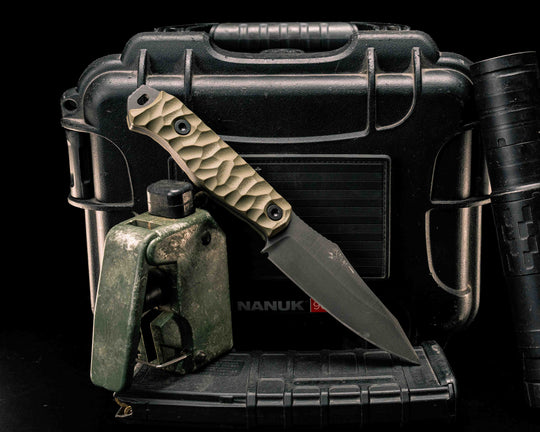 Field Knife- OD Green G10, Allen Bolts, Textured Grip
