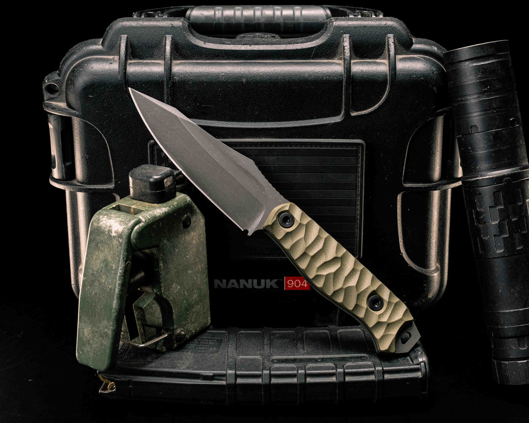 Field Knife- OD Green G10, Allen Bolts, Textured Grip