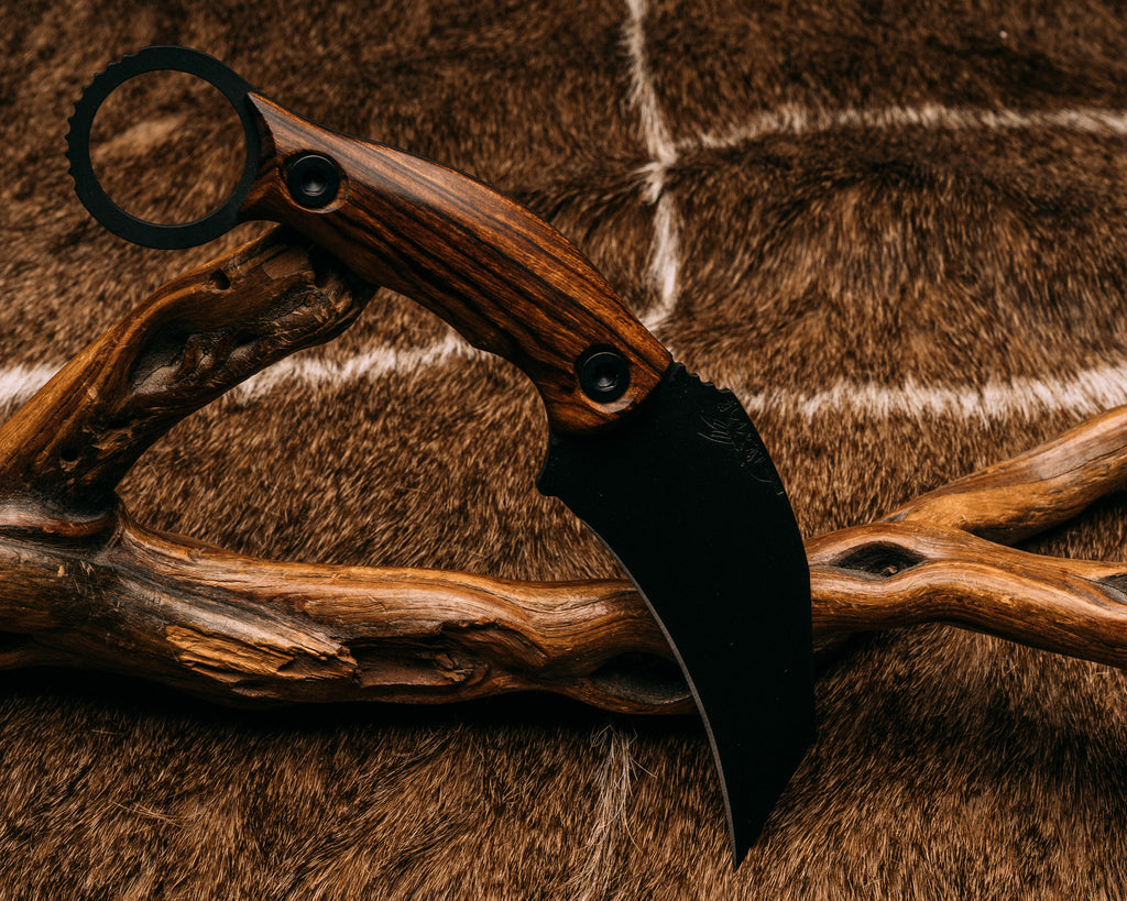 Karambito- Desert Ironwood, Allen Bolts, Black Armor Cerakote, Smooth Grip