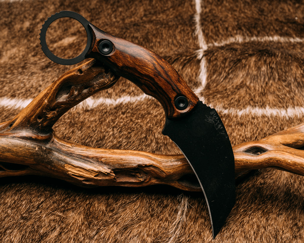 Karambito- Desert Ironwood, Allen Bolts, Black Armor Cerakote, Smooth Grip