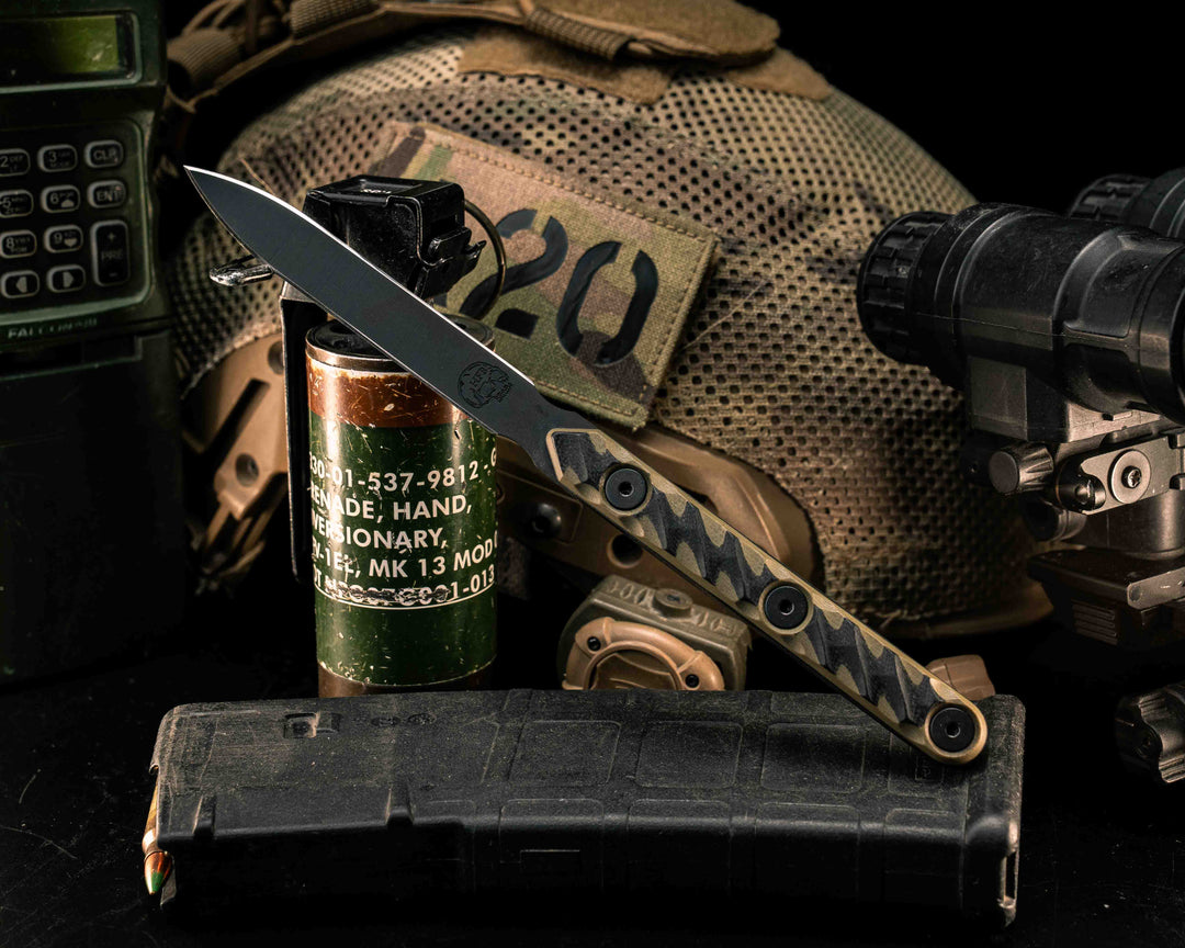 OSS Spike - Black/OD Green G10, DLC Coating, Allen Bolts, Textured Grip