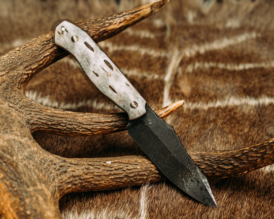 Field Knife (CruWear)- Mosaic Pins, Textured Grip