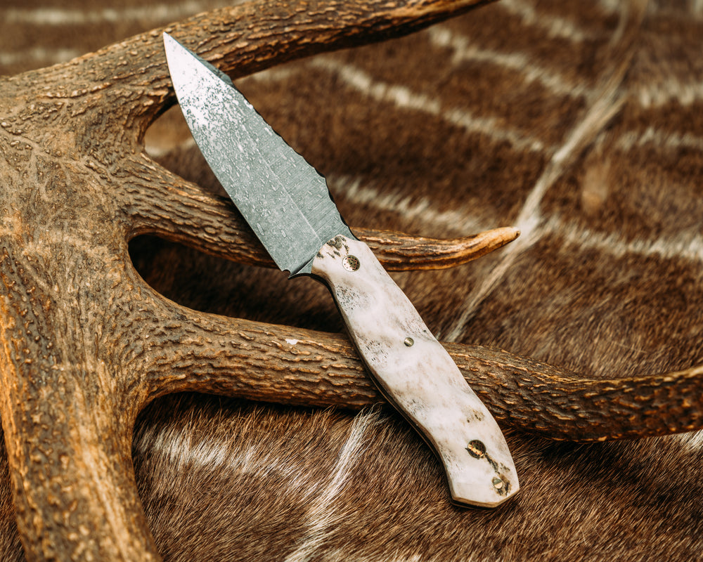 Field Knife (CruWear)- Mosaic Pins, Textured Grip
