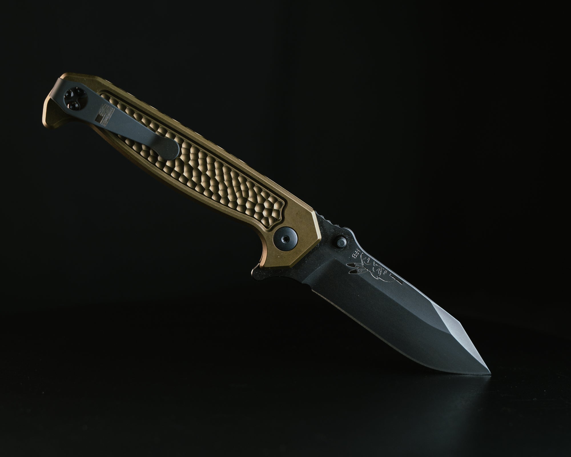 POC DO HALF BLADE グリーン Disaster Folder- Anodized OD Green Handle, Nitride Black