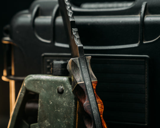 Notched Wire Cutter Breacher Gen 3- Navy S.E.A.L AOR 2 Cammie Micarda, Brass Split, Desert Ironwood, Mosaic Pins, Textured Grip