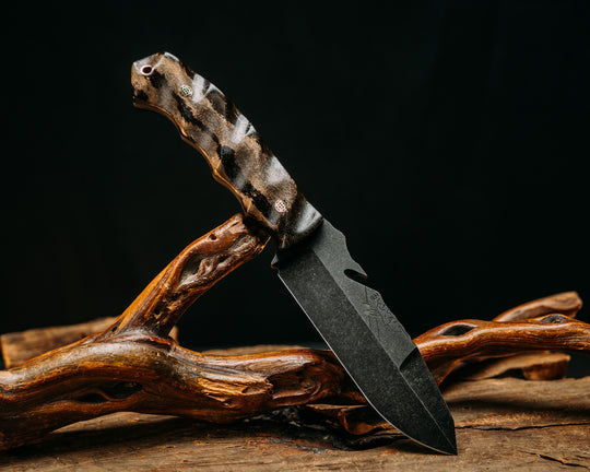 Notched Wire Cutter Breacher- Ancient Fossilized Reindeer, Mosaic Pins, Copper Lanyard Pin, Textured Grip