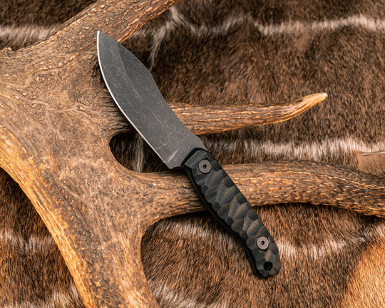 Skinner Jr- Black G10, Allen Bolts, Textured Grip