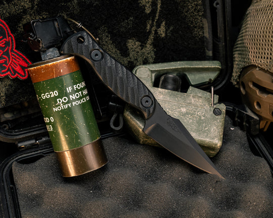 Gulo Gulo- Black G10, Armor Black Cerakote, Allen Bolts, Textured Grip