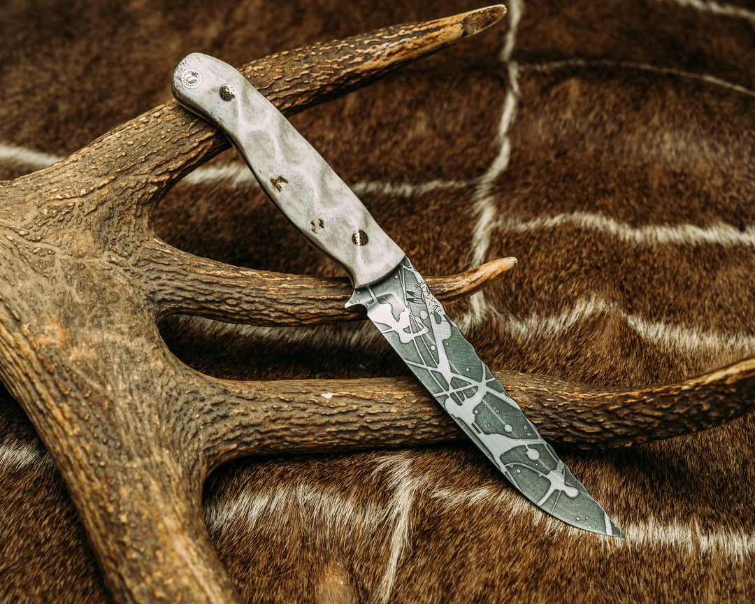 Crow Breakdown- Mosaic Pins, Wolf Mosaic Pin, Textured Grip