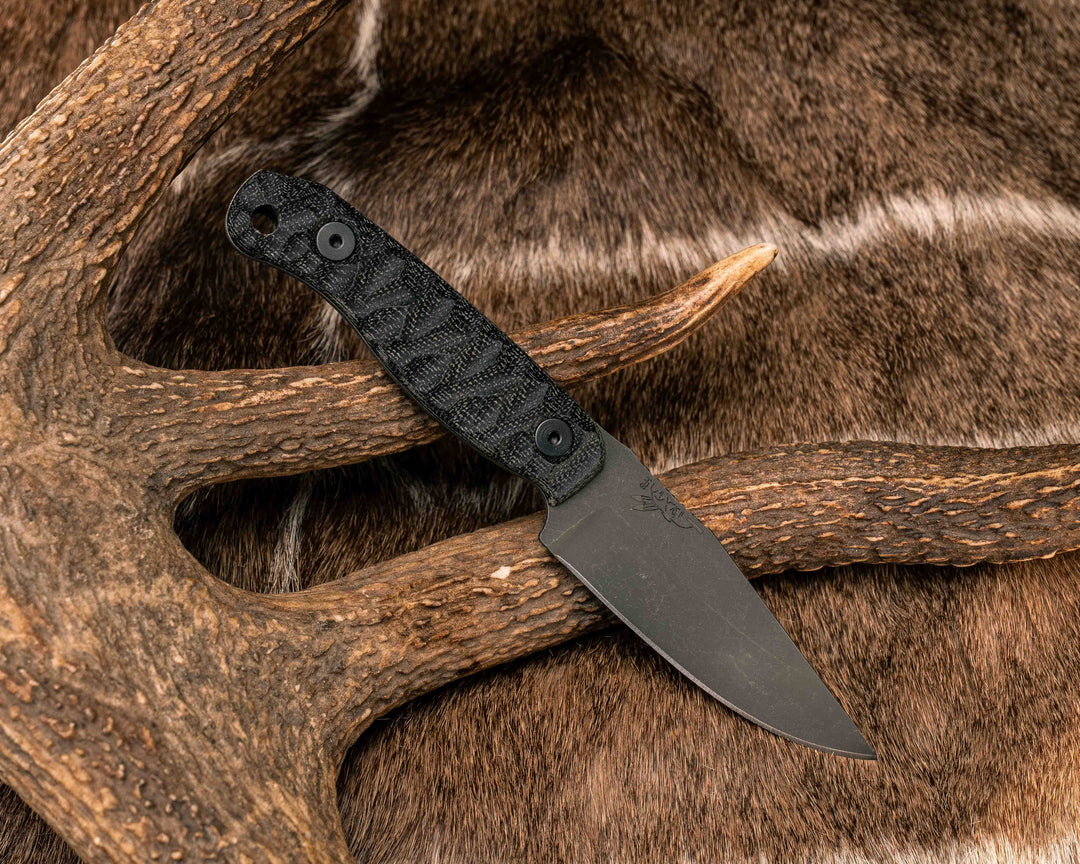 Feather Light- Black Canvas Micarta, Allen Bolts, Textured Grip