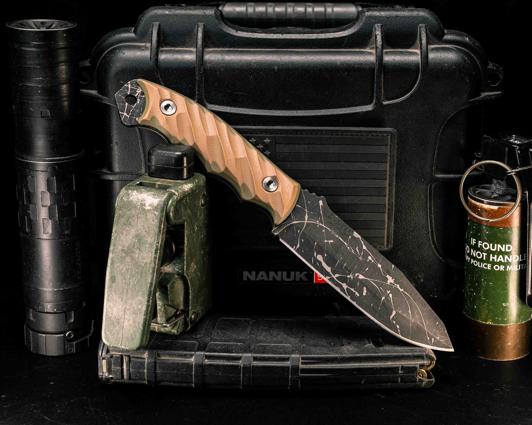 Disaster Breacher- Coyote and OD Green G10, Allen Bolts, Textured Grip