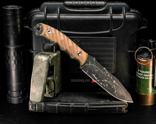 Disaster Breacher- Coyote and OD Green G10, Allen Bolts, Textured Grip