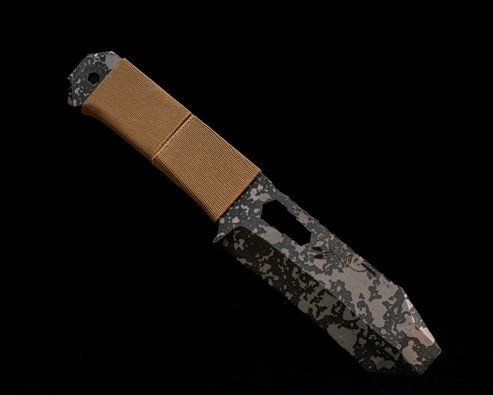 Breacher Bar Multi-tool Prybar- Coyote Elastic Bands, Phillips Bit Included, Acid Splash and Rock Wash Finish