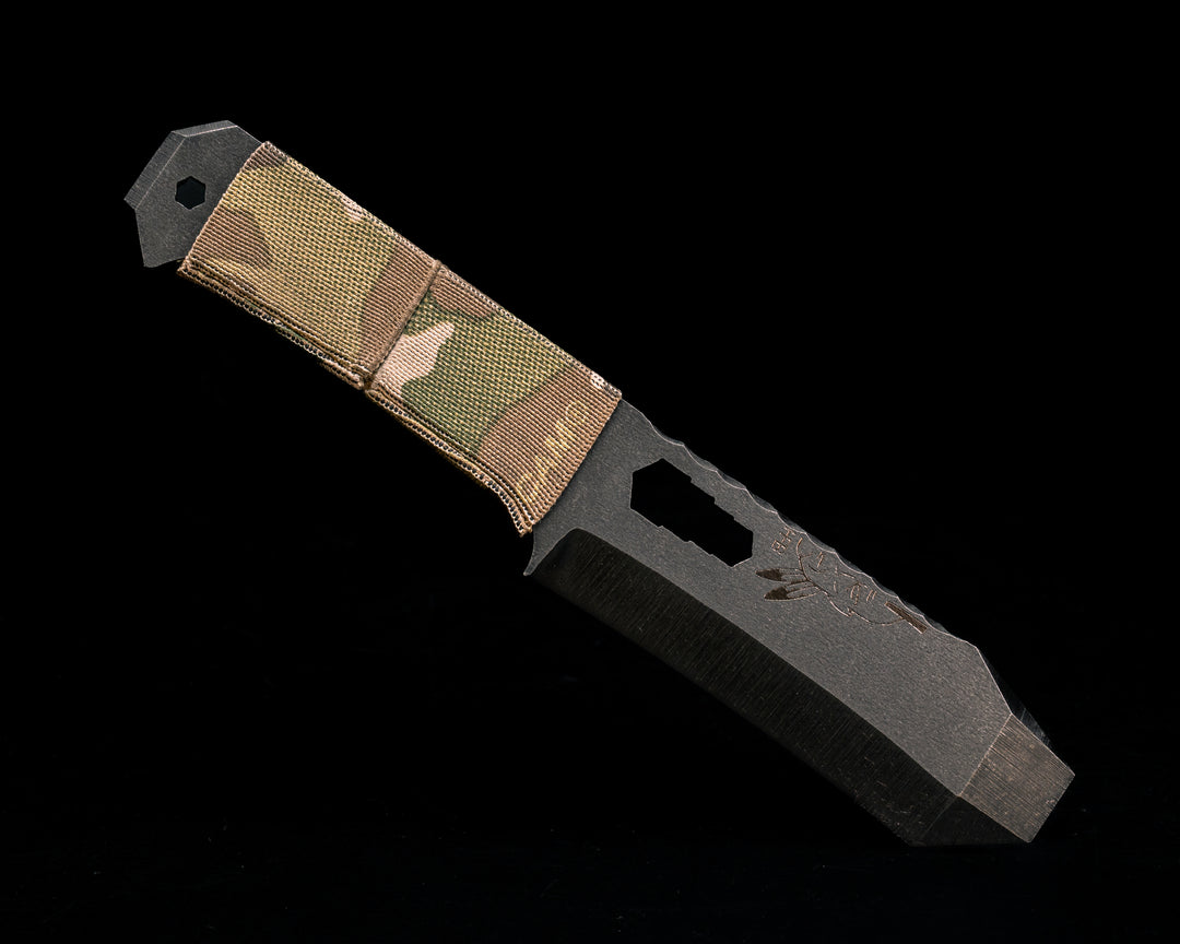 Breacher Bar Multi-tool Prybar- Multicam Elastic Bands, Phillips Bit Included, Acid Etch and Rock Wash Finish