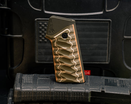 AR style Grip System - OD Green, White and Coyote G10, Magpul OD Green Cerakote, Snake Grip