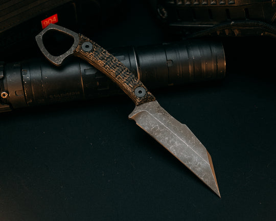 SHPOS - Black Burlap Micarta, Allen Bolts, Iron Grip