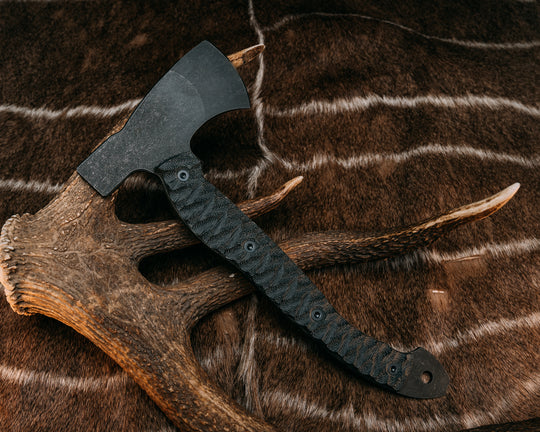 Camp Hatchet - Black Canvas Micarta, Allen Bolts, Chaos Grip