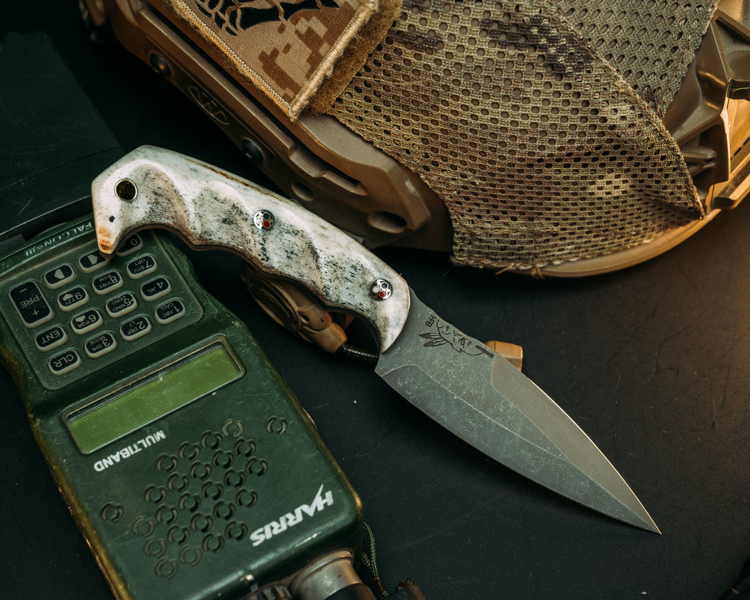 4" HUMINT - Patriot Mosaic Pins, Brass Lanyard Pin, Grooved Grip