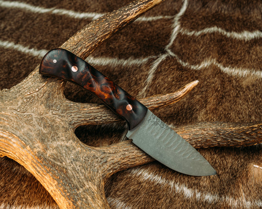 Cavner- Desert Ironwood, Copper Pins, 1/8" Mosaic Pin, Textured Grip