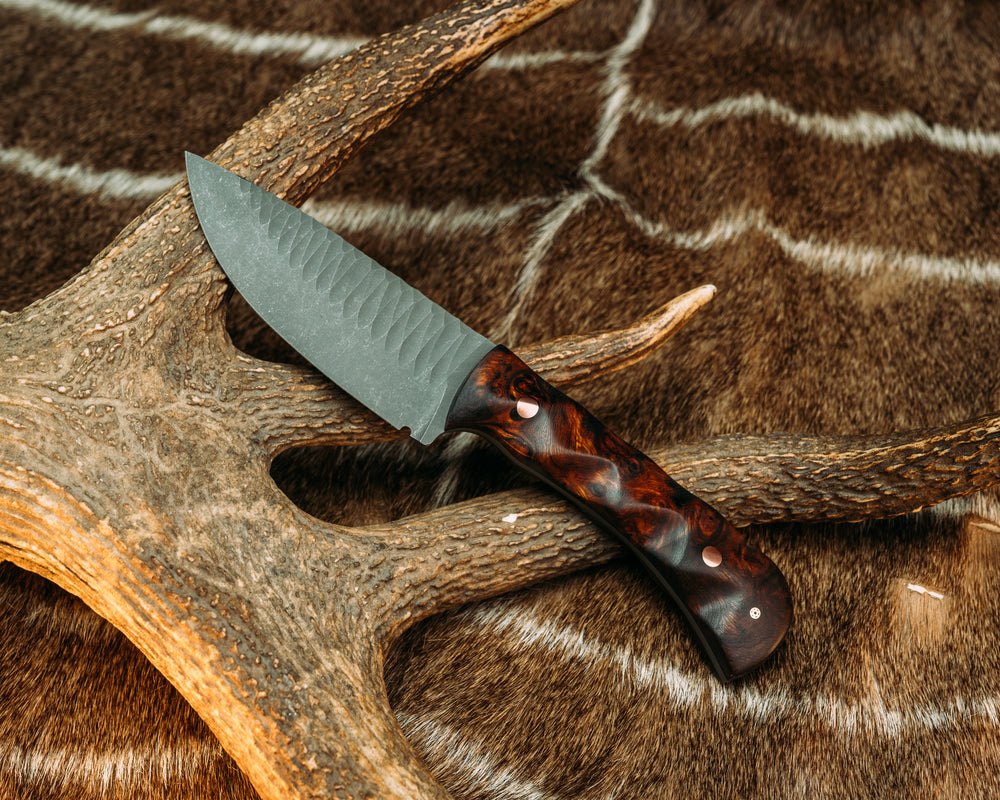 Cavner- Desert Ironwood, Copper Pins, 1/8" Mosaic Pin, Textured Grip