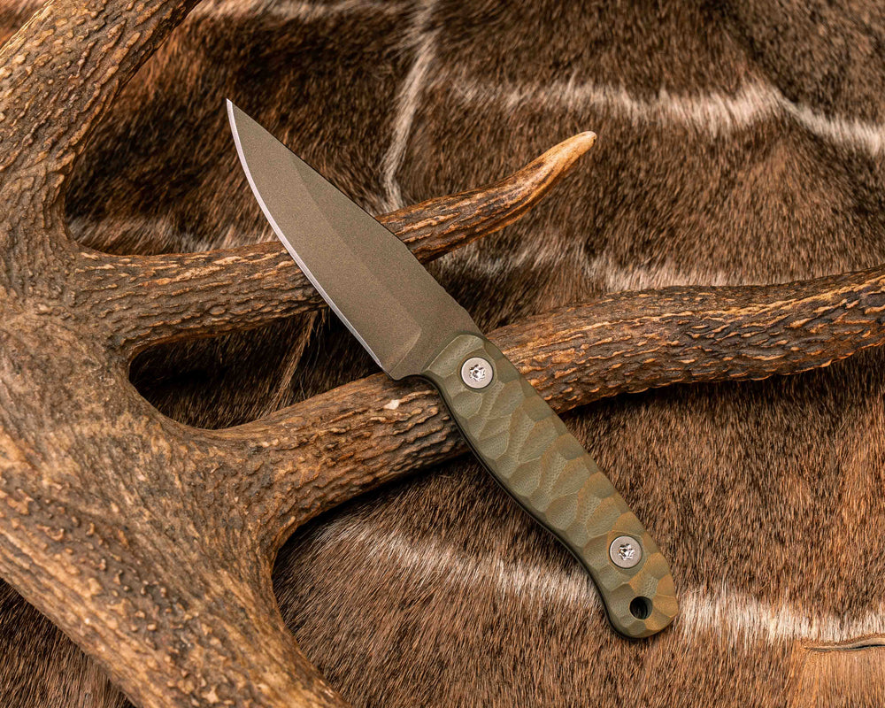 Feather Light- OD Green G10, Midnight Bronze Cerakote, Ti Torx Bolts, Textured Grip