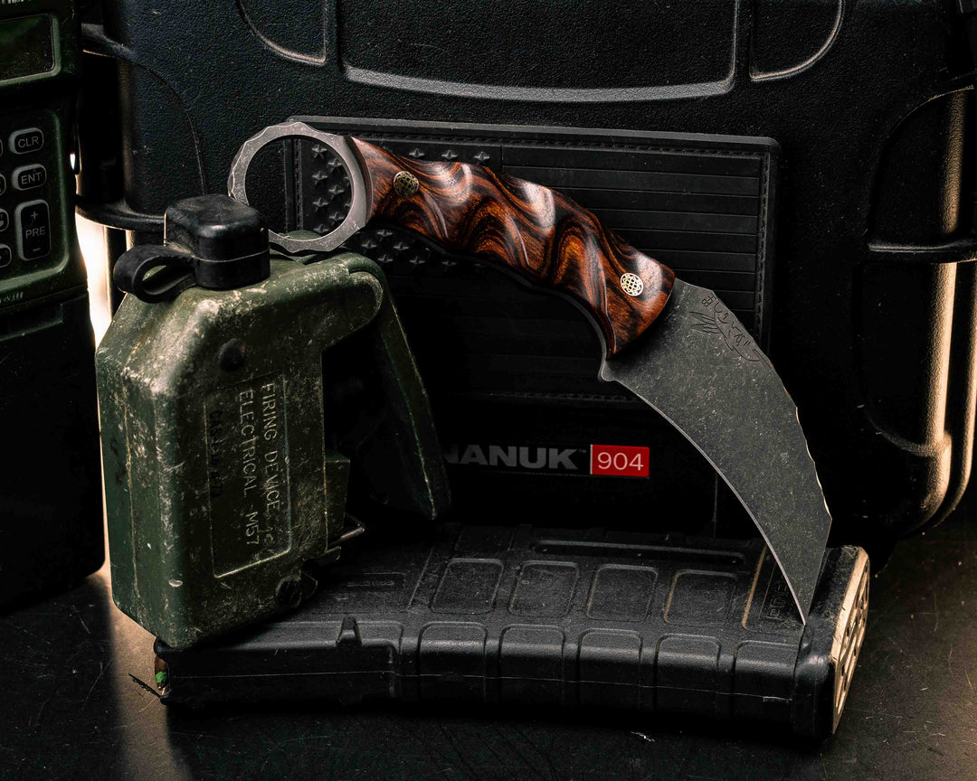 Karambito- Desert Ironwood, Mosaic Pins, Textured Grip