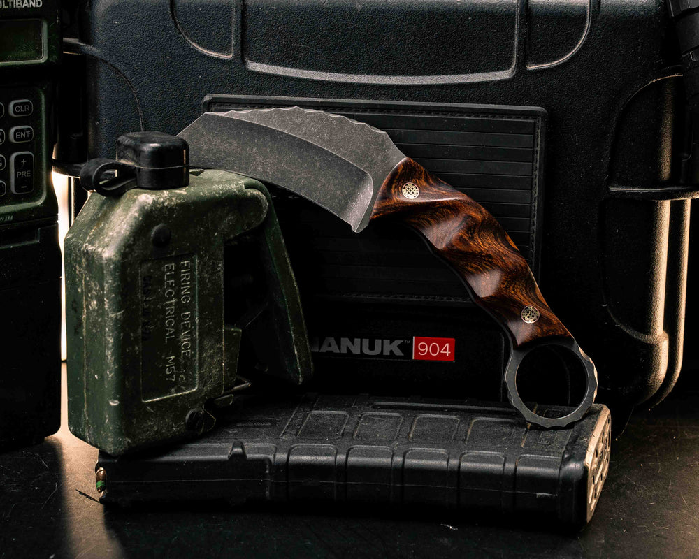 Karambito- Desert Ironwood, Mosaic Pins, Textured Grip