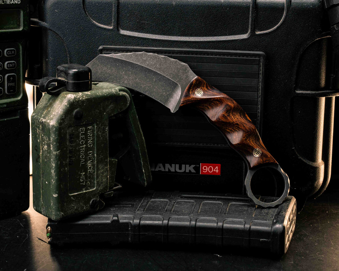 Karambito- Desert Ironwood, Mosaic Pins, Textured Grip