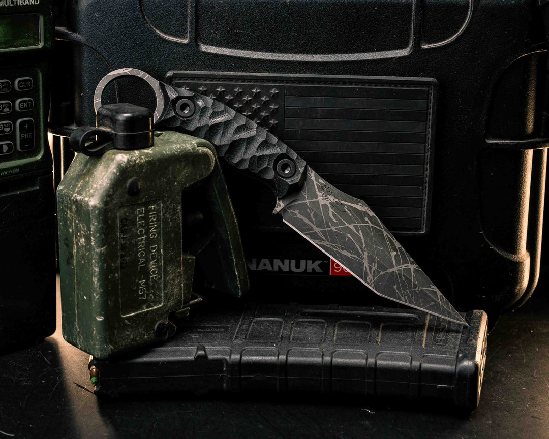 Ringed Tac Tanto- Black G10, Allen Bolts, Textured Grip